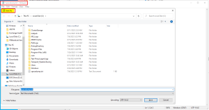 Save As Notepad on C Drive