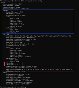 winrm config for client & service